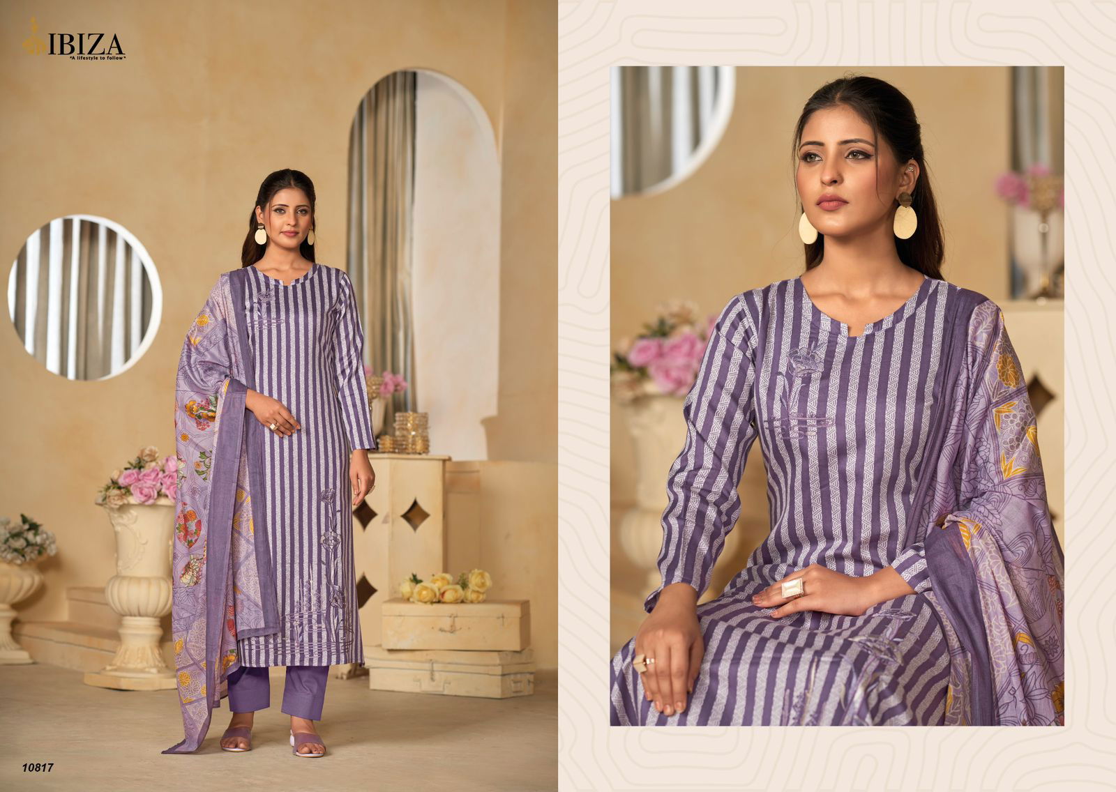 Ibiza Layla Jam Cotton Digital Printed Salwar Kameez Wholesale Clothing Distributors In India
